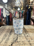 Darling Effect 2oz Tiny Tumbler Dainty Floral Blue