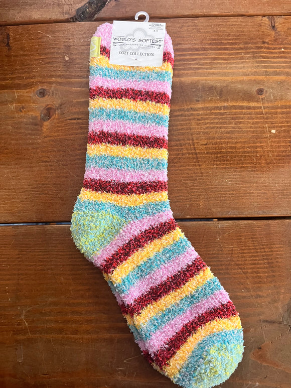 World's Softest Socks Garden Cozy Crew Blossom Multi Socks