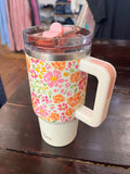 Darling Effect 20oz Lifestyle Flip Straw Tumbler Secret Garden Pink