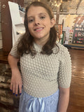 Listicle Pearl Bubble Textured Knit Top