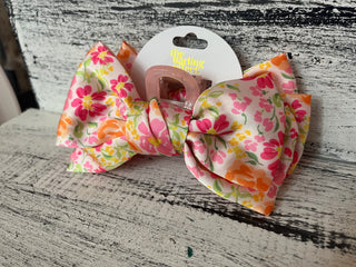 The Darling Effect Satin Bow Claw Clip Secret Garden Pink