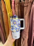 Darling Effect 20oz Lifestyle Flip Straw Tumbler Bouquet Beauty Purple