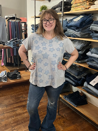 Blue Velvet Blue Chasing Stars Tee
