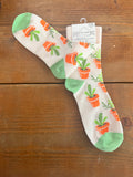 World's Softest Socks Garden Mini Crew Potted Plants Socks