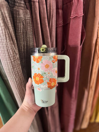 Darling Effect 20oz Lifestyle Flip Straw Tumbler Bouquet Beauty Sage