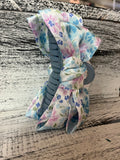 The Darling Effect Satin Bow Claw Clip Secret Garden Blue