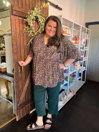 Judy Blue Teal High Waisted, Tummy Control, Wide Crop