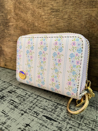 Darling Effect Petal Parade Blue Zip Around Wallet