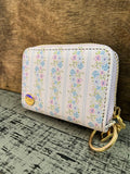 Darling Effect Petal Parade Blue Zip Around Wallet