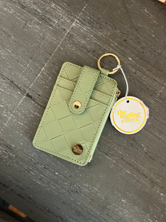 Darling Effect Sage Woven Keychain Wallet