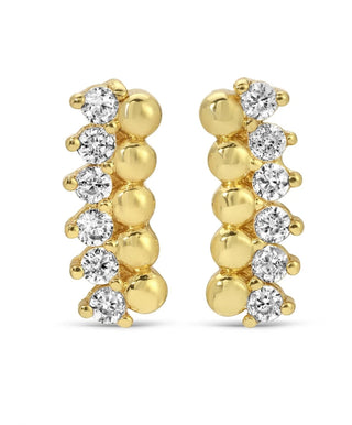 Splendid Iris Gold Delicate Dots Stud Earrings