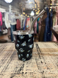 Darling Effect 2oz Tiny Tumbler Dainty Floral Navy