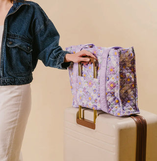 The Darling Effect The Everyday Quilted Tote Bag Bouquet Beauty Purple
