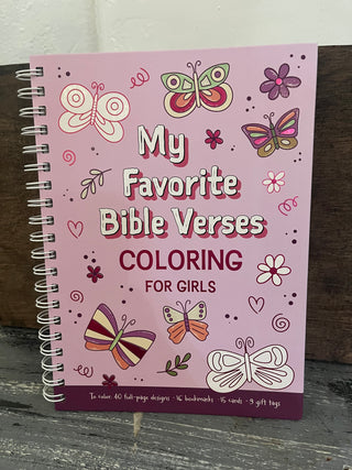 Christian Art Gifts Coloring Book Spiral Favorite Bible Verses