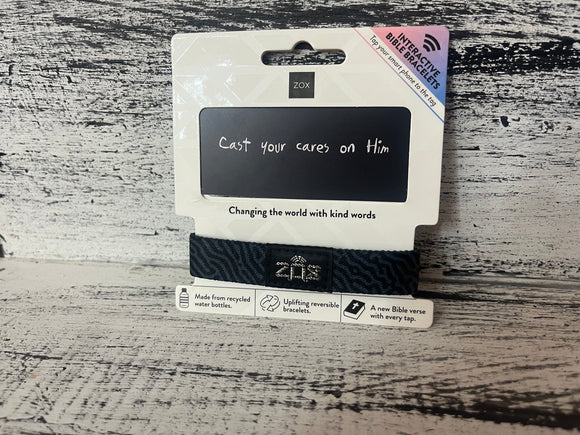 ZOX Cast Your Cares On Him Bible Verse Bracelet