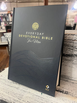 Christian Art Gifts Devotional Bible NLT for Men Hardcover