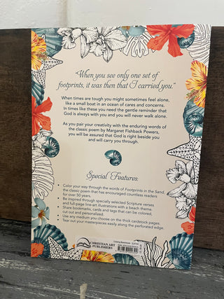Christian Art Gifts Coloring Book Footprints in the Sand
