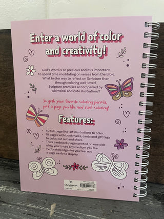 Christian Art Gifts Coloring Book Spiral Favorite Bible Verses