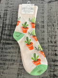 World's Softest Socks Garden Mini Crew Potted Plants Socks