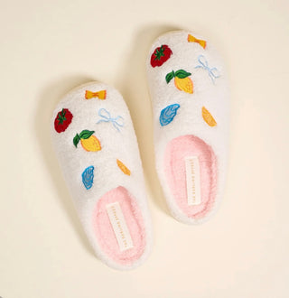 The Darling Effect Fuzzy Slippers - Italian Summer S/M