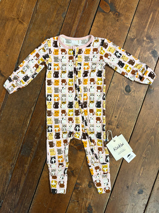 KicKee Pants Baby Rose Cats Convertible Coverall