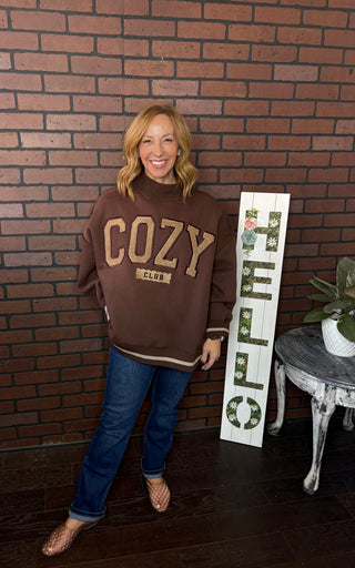 Mockneck Sweatshirt - Cozy Club
