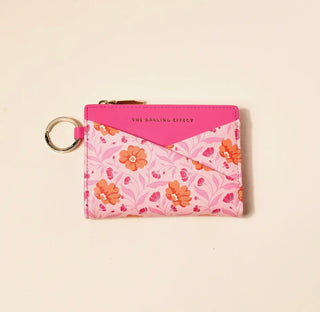 The Darling Effect Luxe Pocket Wallet-Poppin' Petals Hot Pink