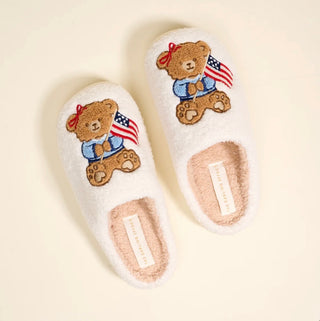 The Darling Effect Slippers-Str Spangled Bear S/M