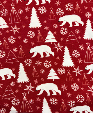 KicKee Crimson Polar Bear Print Long Sleeve Pajama Set