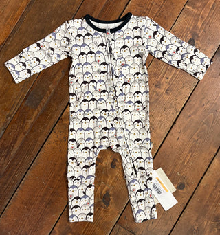 KicKee Moonlight Penguin Print Convertible Coverall