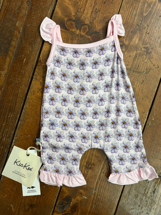 Shrinking Violet Summer Flowers - Wing Romper