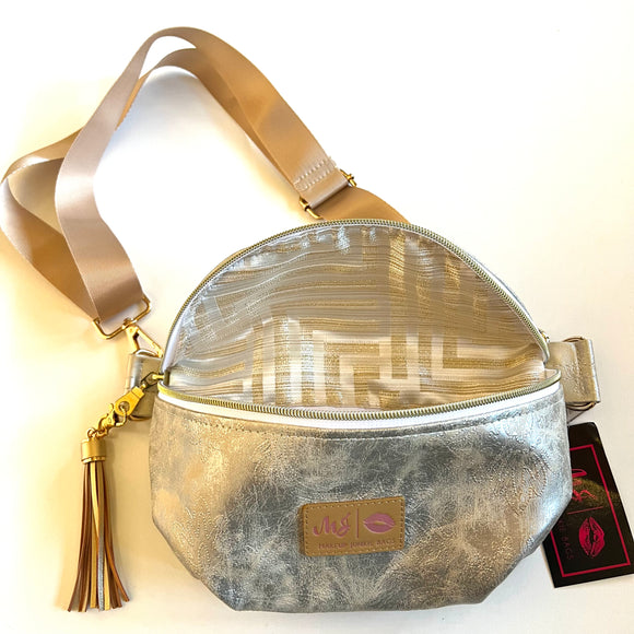 Makeup Junkie Metallic Pearl Sidekick Bag