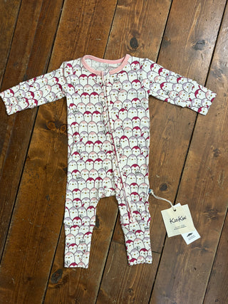 KicKee Baby Rose Penguins Print Convertible Coverall