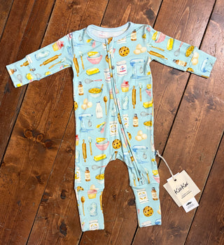 KicKee Spring Sky Baking Print Convertible Coverall