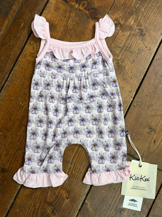 Shrinking Violet Summer Flowers - Wing Romper