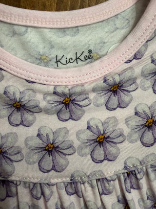 Shrinking Violet Summer Flowers - Short Sleeve Swing Dress
