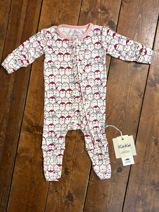 KicKee Baby Rose Penguins Print Convertible Coverall