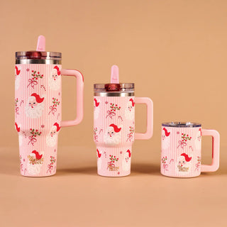 Darling Effect 40 oz Lifestyle Flip Straw Tumbler - Holly Jolly