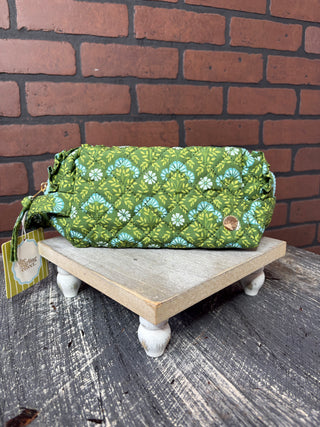 Essentials Quilted Cosmetic Pouch - Everbloom Forest