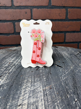 Shape Up Claw Clip - Cowgirl Boot