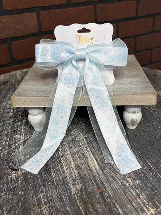 Lovely Layered Hair Bow - Something Blue