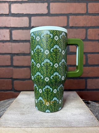 20 oz Lifestyle Flip Straw Tumbler - Everbloom Forest Green