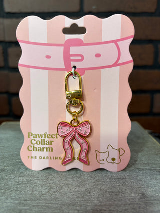 The Darling Effect Collar Charm-Bow Pink