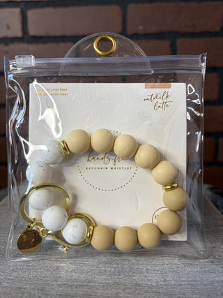 Hands-Free Keychain Wristlet - Oatmilk Latte