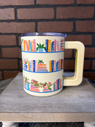 The Darling Effect 14 oz Insulated Mug-Book Shelfie