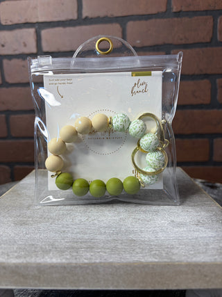 The Darling Effect Hands-Free Keychain Wristlet-Olive Branch