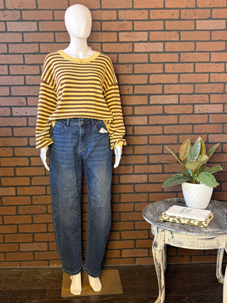 Judy Blue HW Dark Night Storm Marlow Arc with Double Waistband