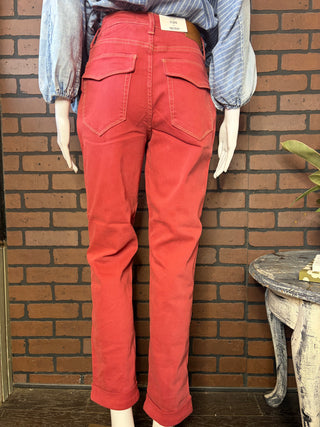 Judy Blue Haute Red High Waist Aurora Weekender