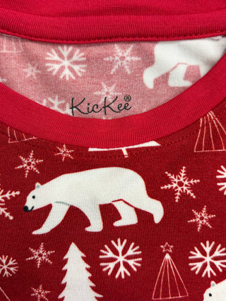 KicKee Crimson Polar Bear Print Long Sleeve Pajama Set