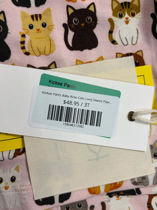 KicKee Pants Baby Rose Cats Long Sleeve Pajama Set